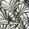 Tecido para decoração Meio linho Panamá Leques abstratos – marfim/preto,  thumbnail number 3