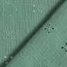 Musselina/ Tecido plissado duplo Bordado inglês Corações – pinheiro azul,  thumbnail number 4