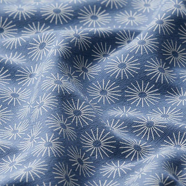 Jersey de algodão flores de brilho – azul ganga,  image number 2