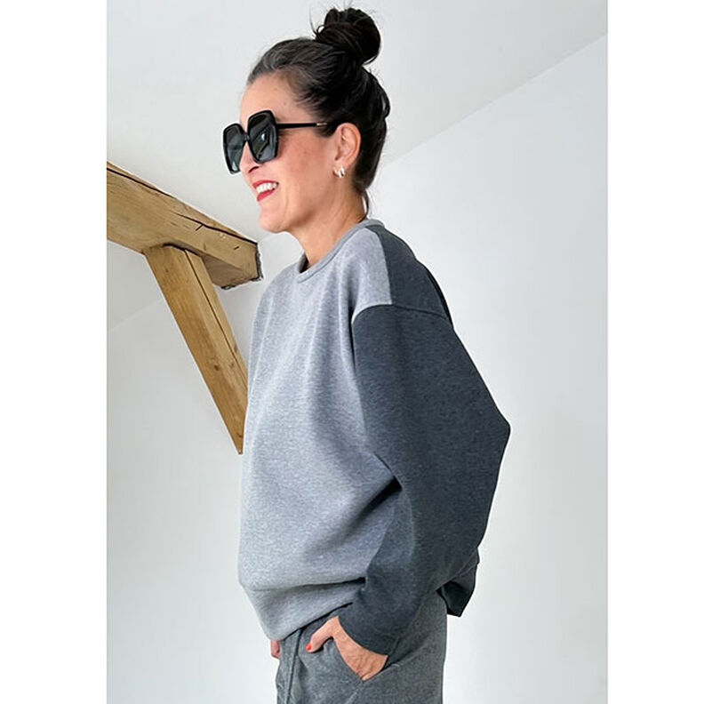 FRAU ZORA Sweater estilo oversize com faixa larga na bainha | Studio Schnittreif | XS-XXL,  image number 4
