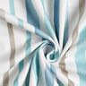 Tecido para decoração Meio linho Panamá Aguarelas Riscas – branco/azul,  thumbnail number 3