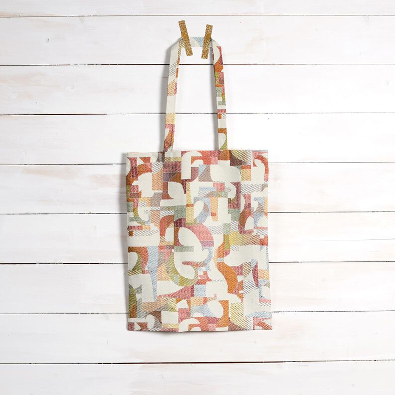 Tecido para decora&ccedil;&atilde;o Gobelina formas coloridas &ndash; bege claro/amarelo claro,  image number 6