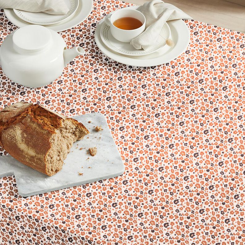 Tecido de algodão Cretone Grandes manchas de leopardo – cobre/bege claro,  image number 5