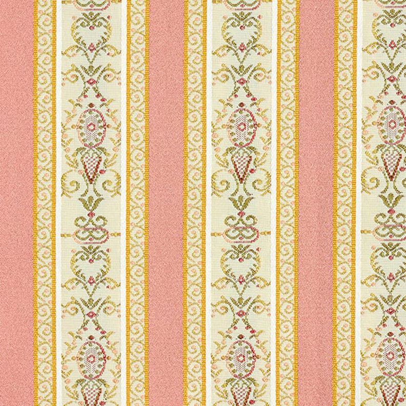 Tecido para mobiliário Jacquard Biedermeier Riscas – creme/rosa embaçado,  image number 1