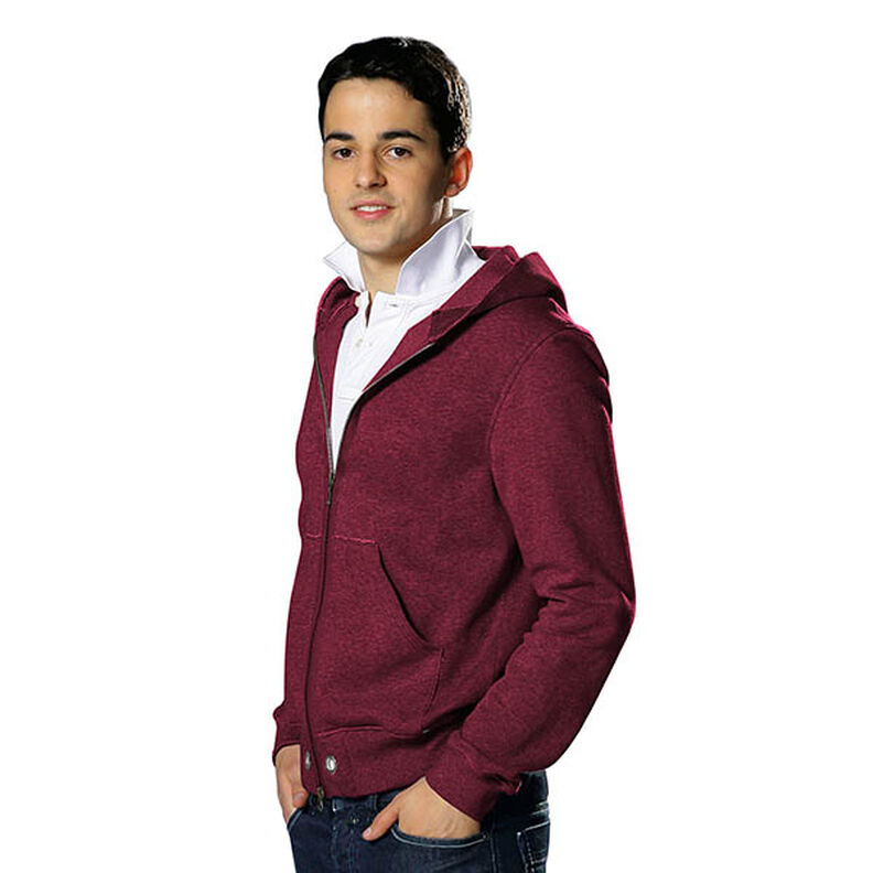Sweatshirt cardada Premium – bordô,  image number 4