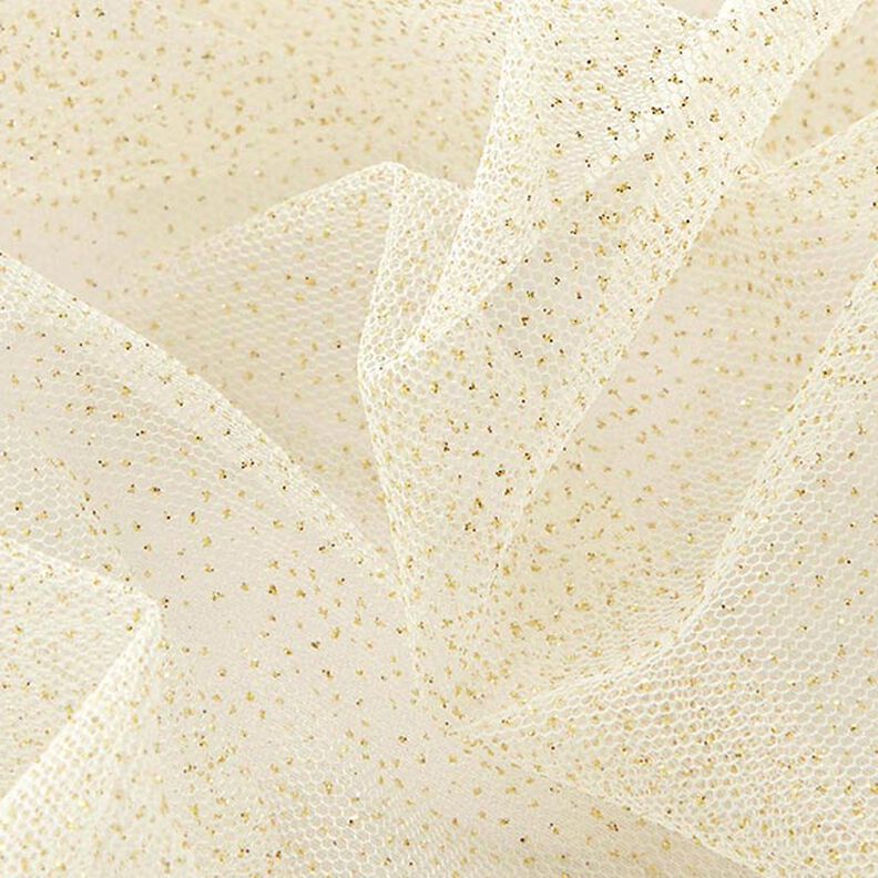 Tule Brilho Royal – branco sujo/dourado,  image number 3