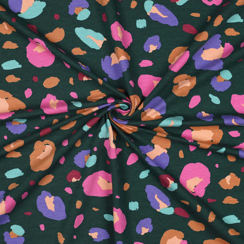 GOTS Jersey de algodão Animal | Nerida Hansen – verde escuro/laranja-pêssego,  image number 3