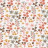 Tecido de algodão Cretone Flores delicadas – laranja/branco,  thumbnail number 1