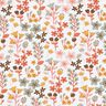 Tecido de algodão Cretone Flores delicadas – laranja/branco,  thumbnail number 1