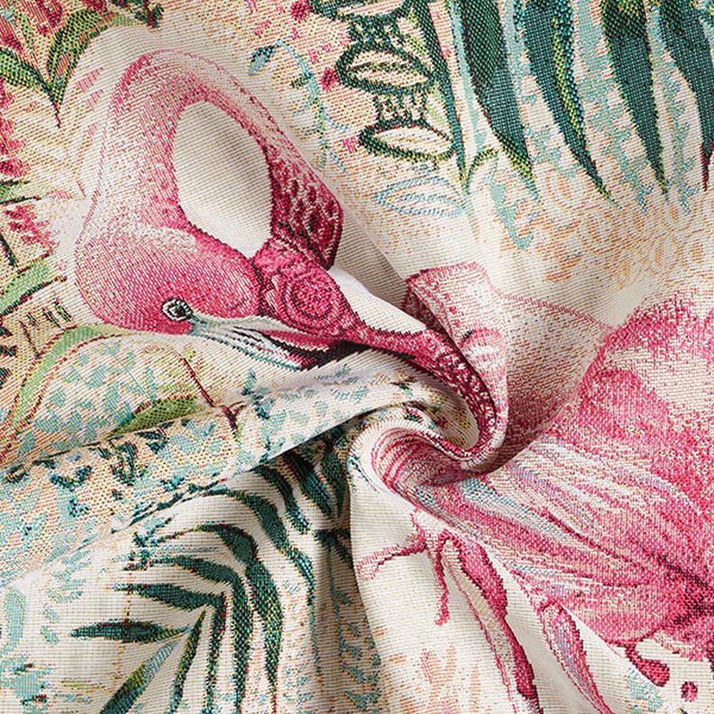 Tecido para decoração Peça de gobelina Flamingo – beige/pink,  image number 3