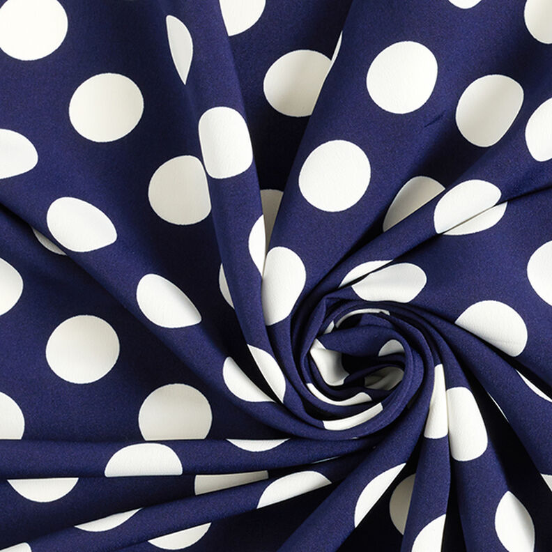 Tecido crepe Polka Dots [2,5 cm] – azul-marinho,  image number 3