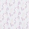 Musselina/ Tecido plissado duplo Gavinha folhas – branco/beringela,  thumbnail number 1