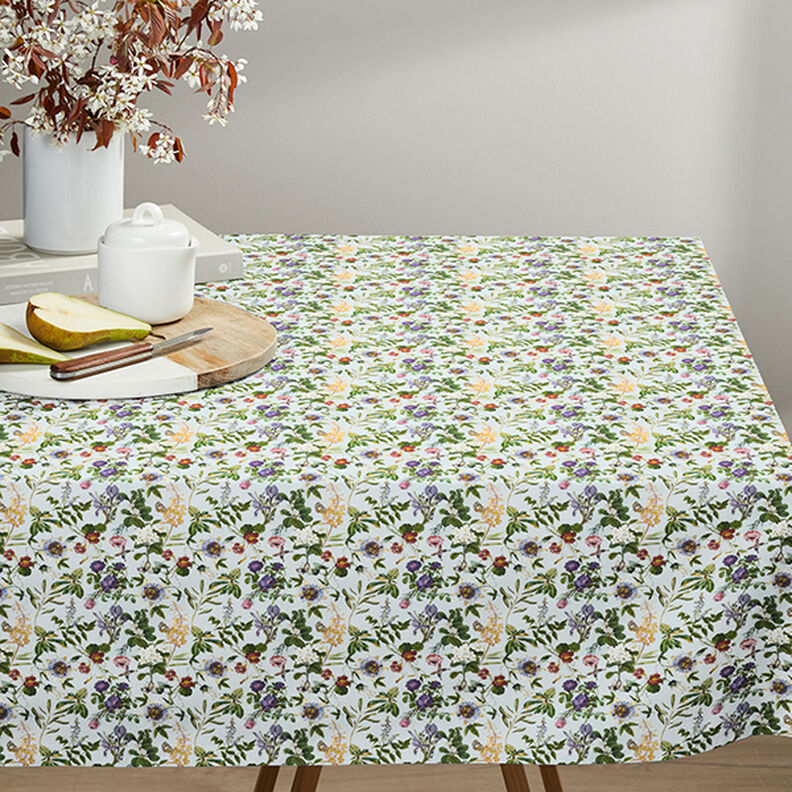 Popelina Tecido de algodão Esplendor de flores – azul claro,  image number 6