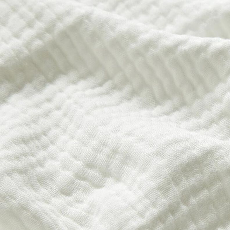 GOTS Musselina de algodão de três camadas – branco sujo,  image number 3