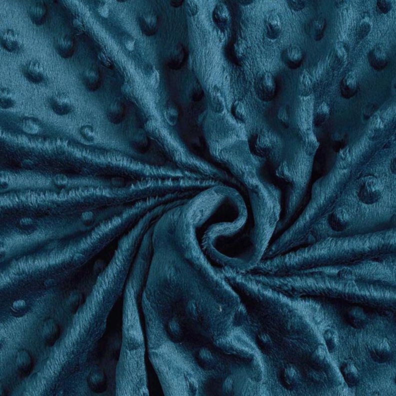 Tecido polar fofinho pintas gravadas – azul petróleo,  image number 3