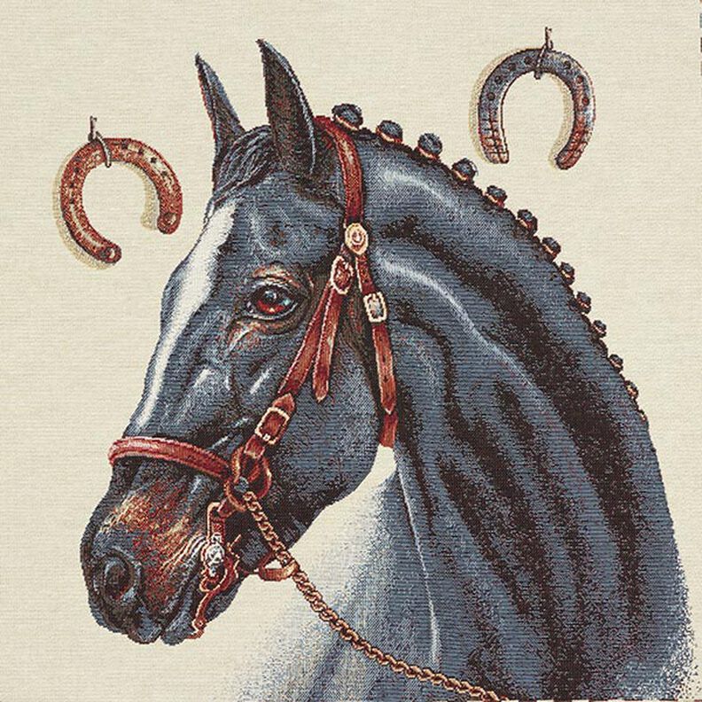 Tecido para decoração Peça de gobelina Cavalo – beige,  image number 1