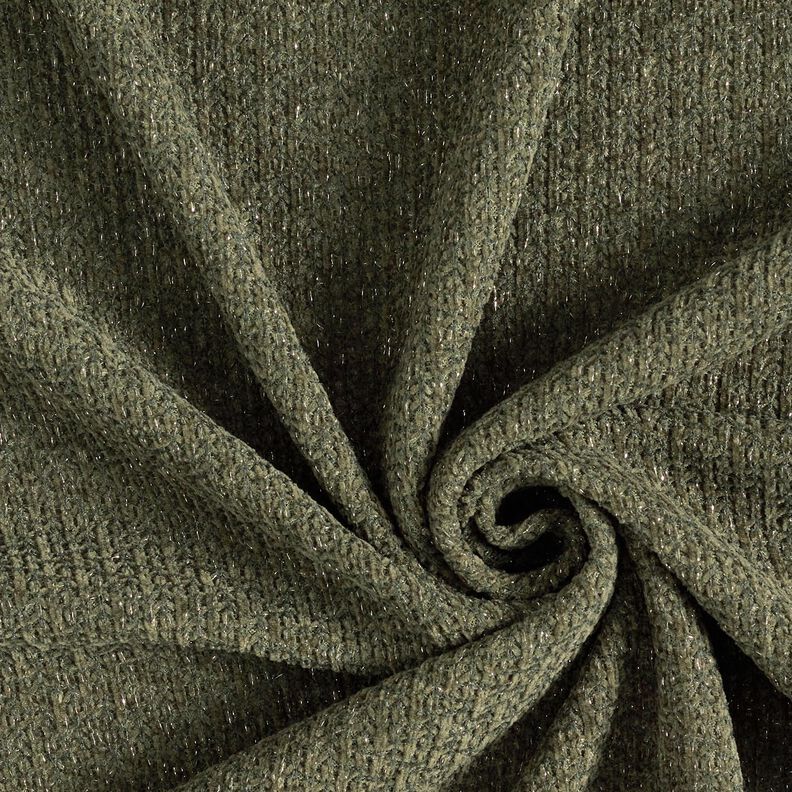 Chenille Malha Jacquard Brilho – pinheiro escuro/prata metálica,  image number 1