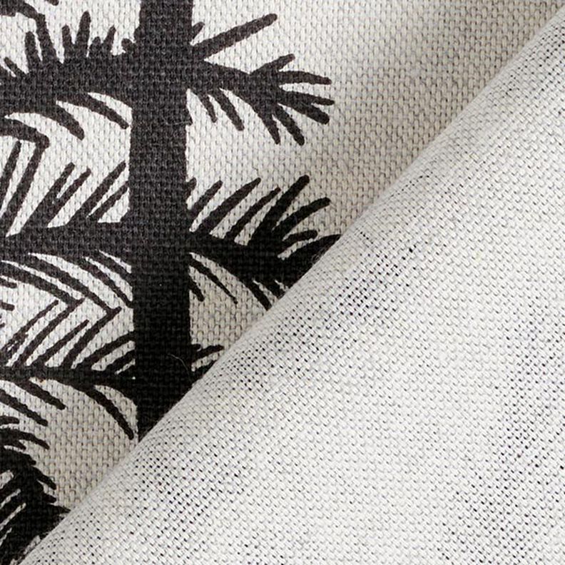 Tecido para decoração Meio linho Panamá Palmeiras – castanho escuro,  image number 4
