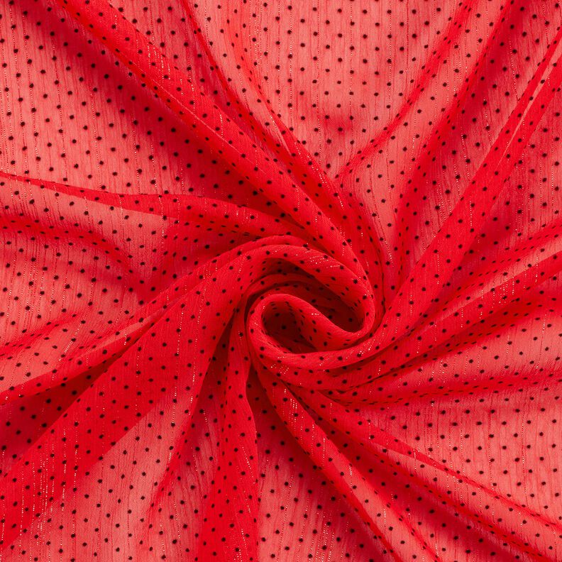 Chiffon Riscas brilho e Pintinhas – vermelho,  image number 3