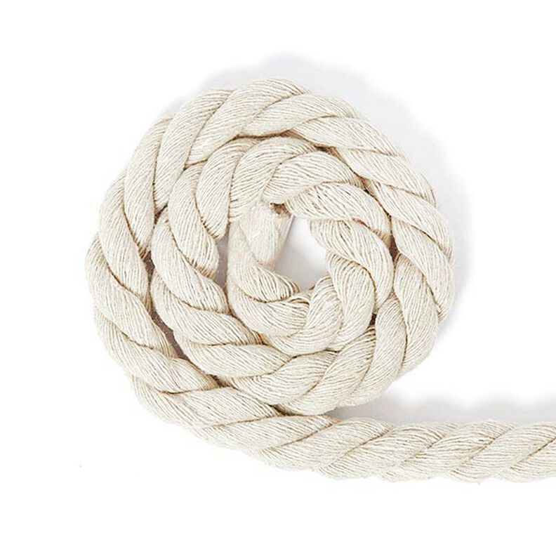 Cordão de algodão [Ø 14 mm] 2 - branco natural,  image number 1