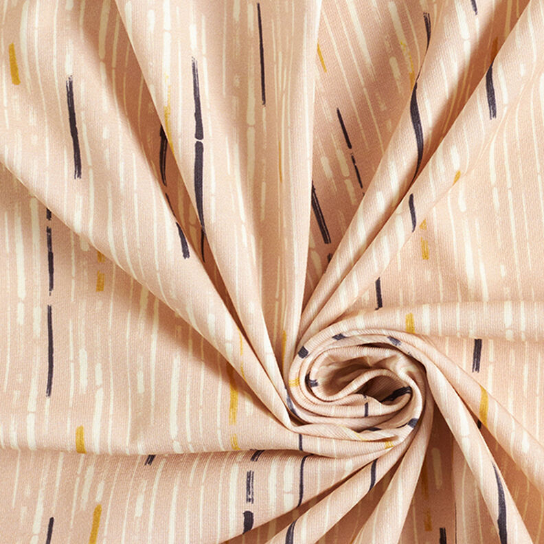 GOTS Jersey de algodão Riscas | Tula – cor de areia/mostarda,  image number 3