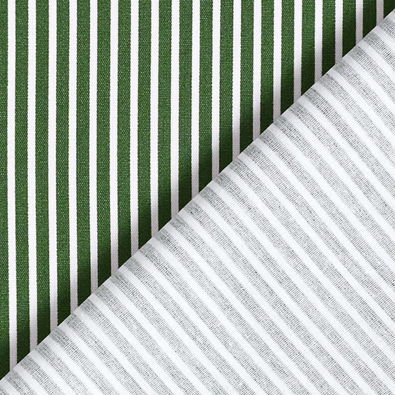 Popelina de algodão Riscas – verde escuro/branco,  image number 4
