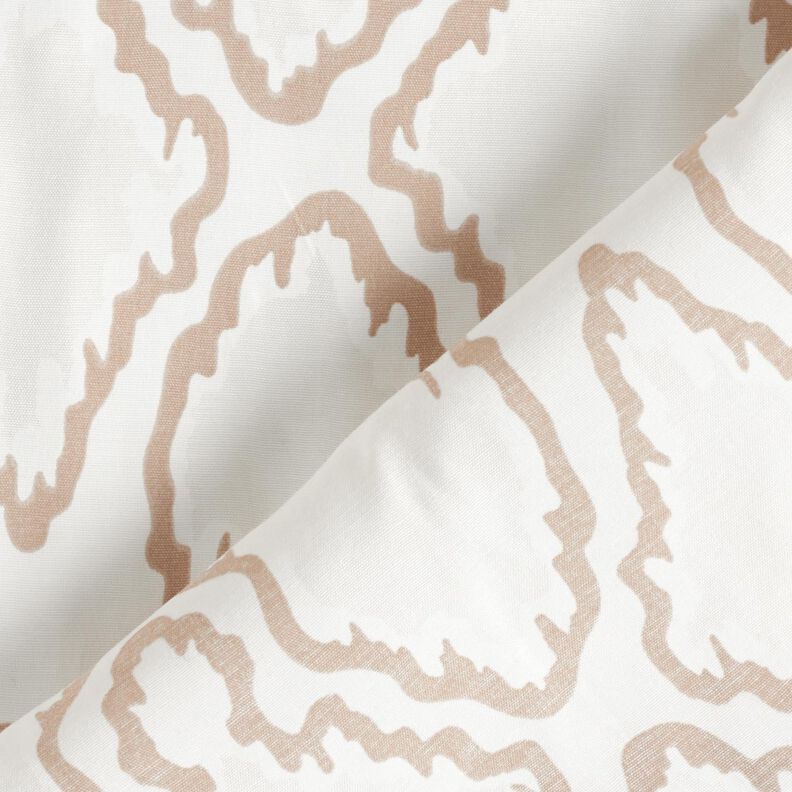 Tecido de algod&atilde;o com linhas serpenteadas &ndash; bege/bege escuro,  image number 5