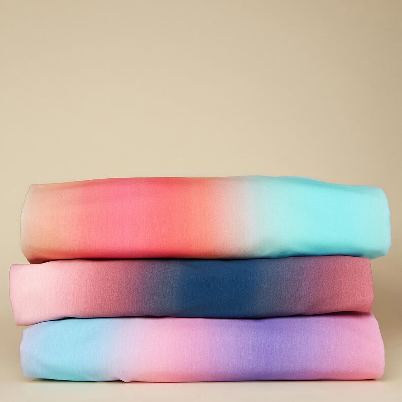 Jersey de algodão Ombre | Glitzerpüppi – azul-noite/uvas brancas,  image number 5