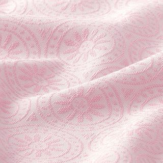 Tecido para exteriores jacquard Ornamentos círculos – rosa/branco sujo, 