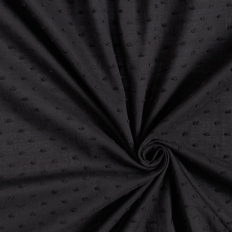 Cambraia de algodão Dobby – preto,  image number 1
