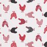 Tecido de algod&atilde;o Cretone Galinhas &ndash; branco sujo/cor de malagueta,  thumbnail number 1