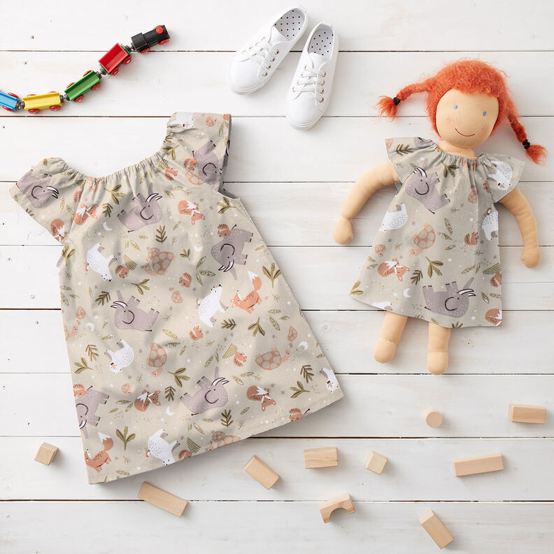 Popelina de algodão Animais de todo o mundo – natural,  image number 7