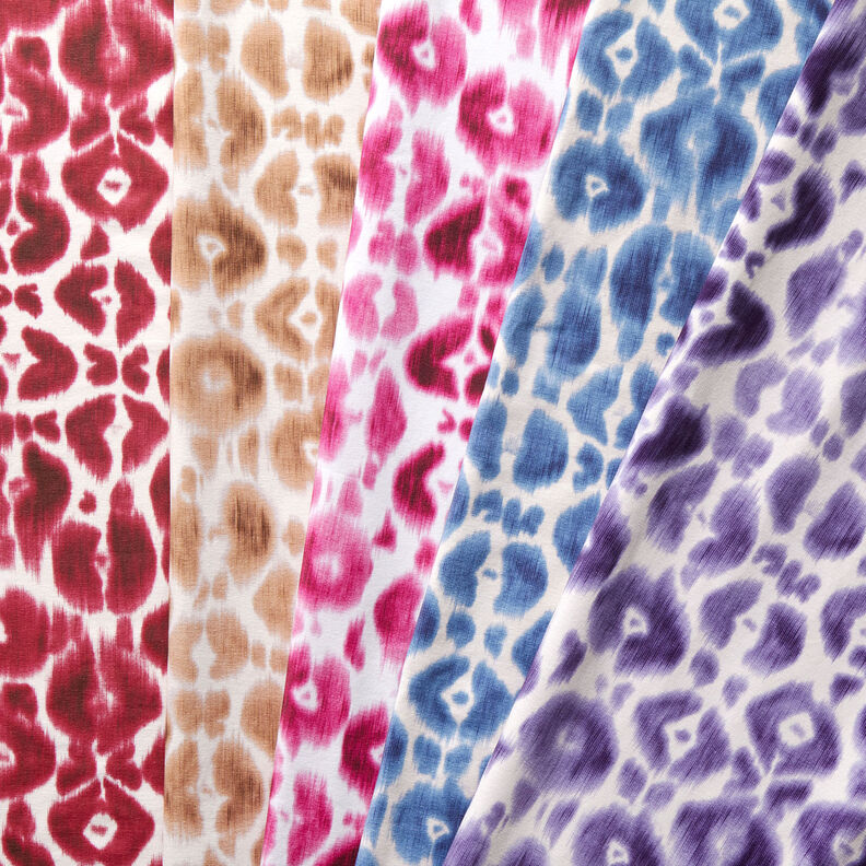 GOTS French Terry Padrão Leo Batik | TCC x LOOKS by Wolfgang Joop – azul brilhante/creme,  image number 7