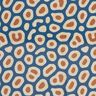 Tecido para decoração Meio linho Panamá Padrão Leo abstrato – azul/caju,  thumbnail number 1