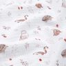 Musselina/ Tecido plissado duplo Animais na clareira da floresta – branco,  thumbnail number 2