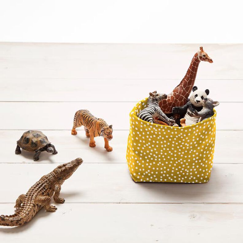 Tecido de algodão Cretone Pintas irregulares – amarelo-caril,  image number 7