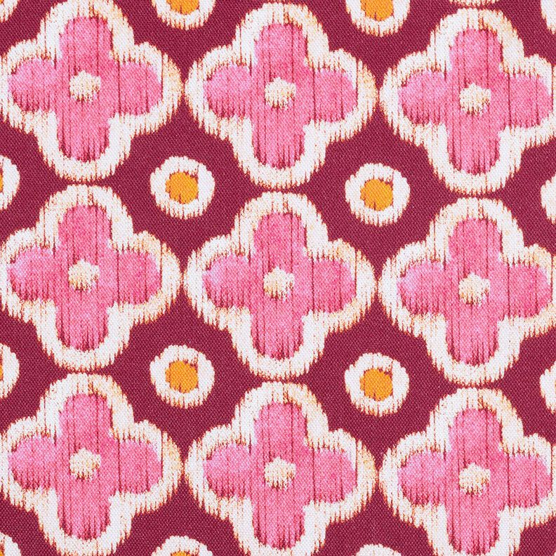 Tecido para decoração Lona Look bordado – bordô/pink,  image number 1