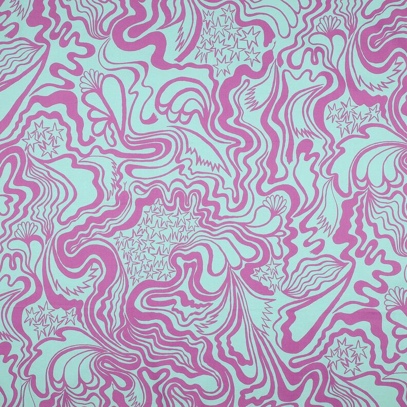 Popelina de algodão The Wanderer | Nerida Hansen – azul-gelo/púrpura,  image number 1