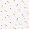Musselina/ Tecido plissado duplo Aguarela Limões Impressão Digital – branco,  thumbnail number 1