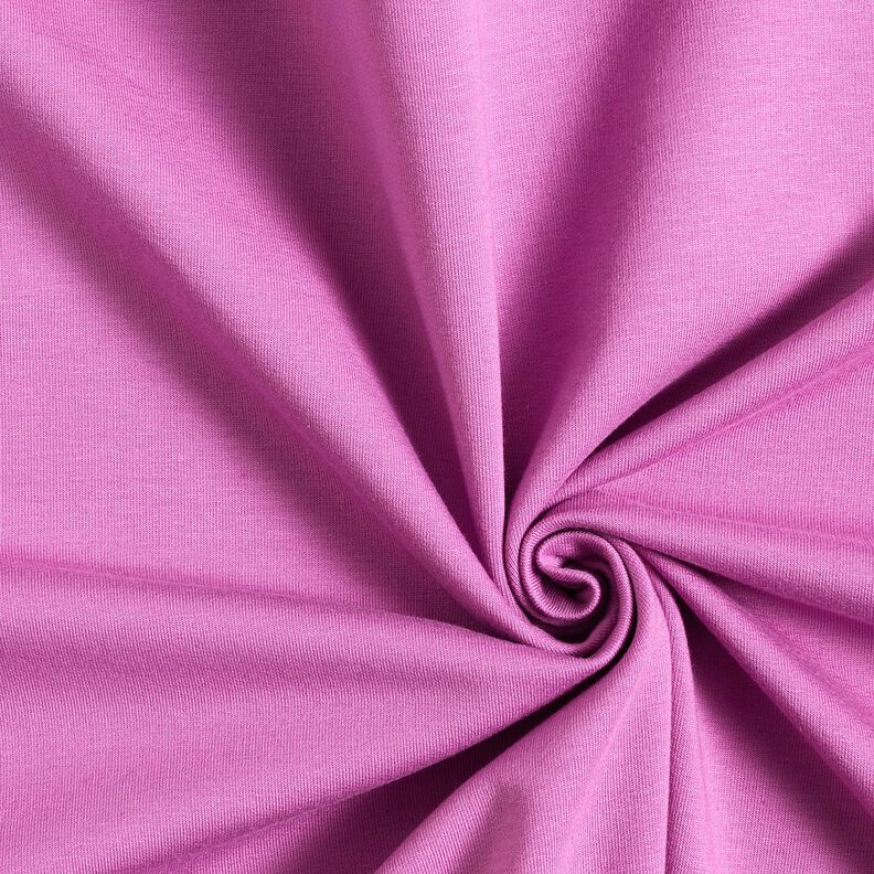 Sweat de algodão leve liso – vermelho violeta médio,  image number 1