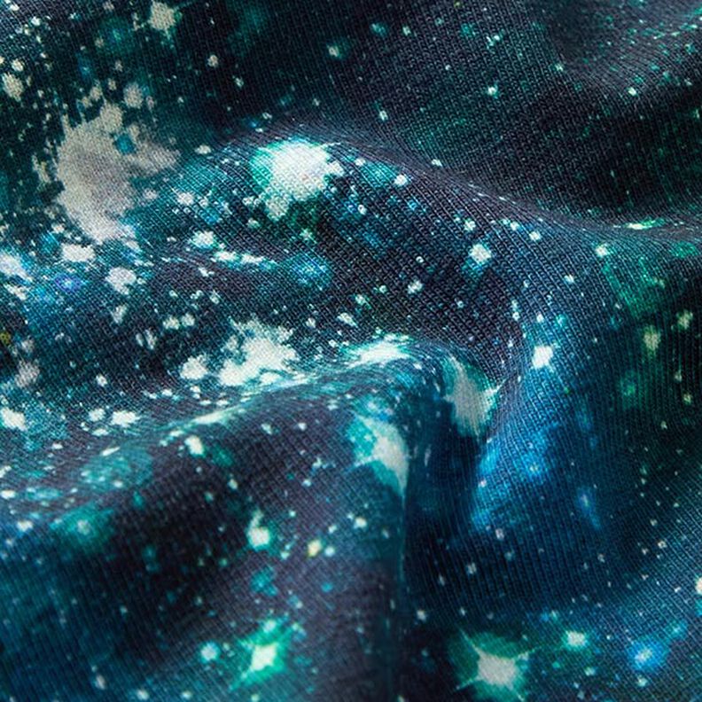 Jersey de algodão Espaço Impressão Digital – azul-marinho,  image number 2