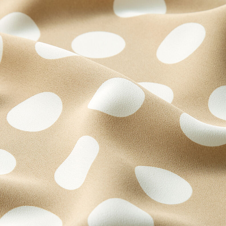 Tecido crepe Polka Dots [2,5 cm] – beige,  image number 2