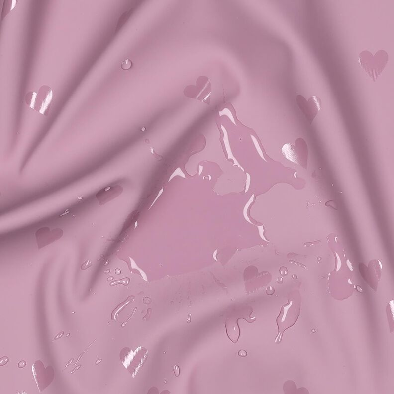 Tecido para impermeáveis Pequenos corações | Poppy Fabrics – rosa-velho claro,  image number 2