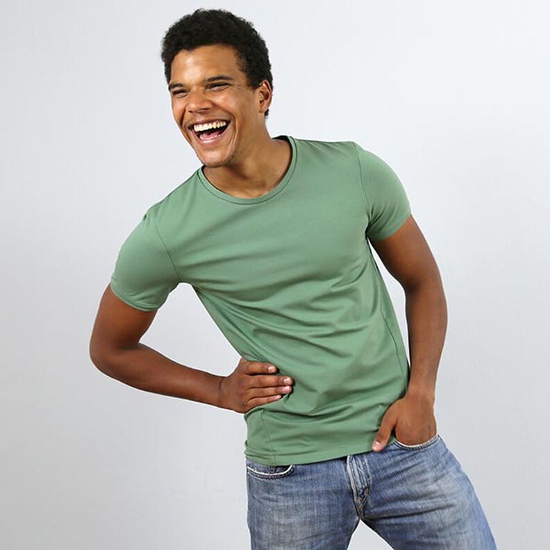 HERR BELA - Camisola desportiva com costura lateral diagonal, Studio Schnittreif | 42 - 60,  image number 4