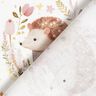 Popelina de algodão Lebre e ouriço num círculo de flores Impressão Digital – marfim,  thumbnail number 4