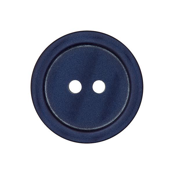 Botão de plástico 2 furos Basic - azul-marinho,  image number 1