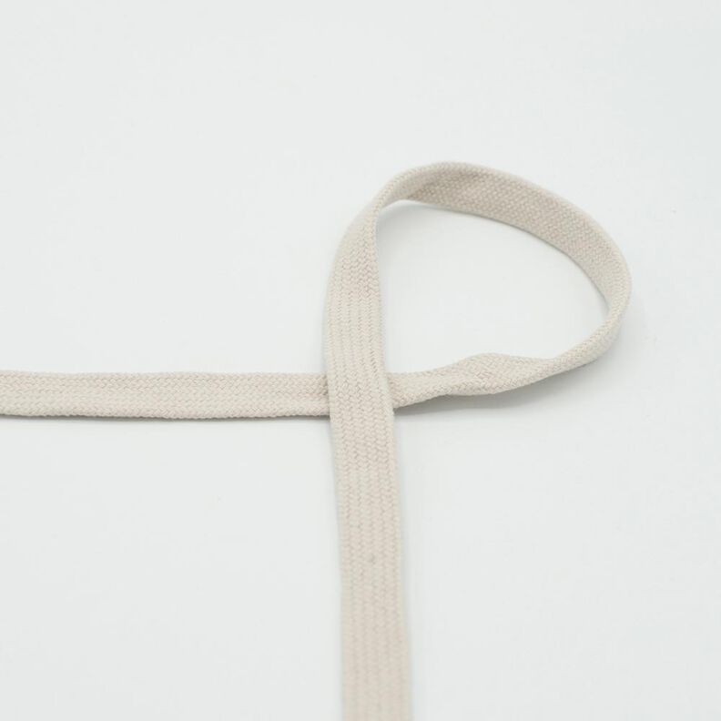 Cordão plano Camisola com capuz Algodão [15 mm] – natural,  image number 1