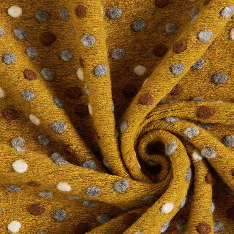 Malha de lã Borbotos coloridos – amarelo-caril,  image number 3