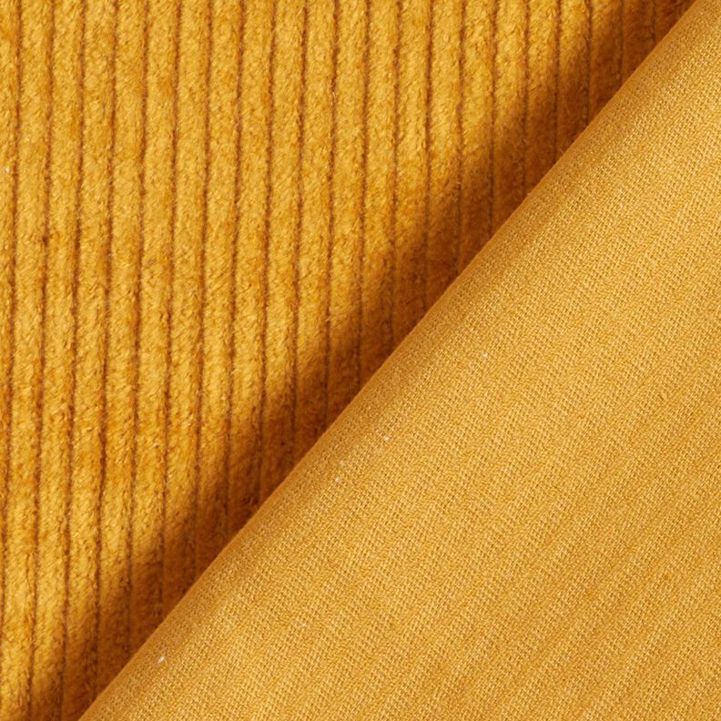 Bombazine larga Stretch – amarelo-caril,  image number 3