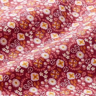 Tecido de algodão Cretone Florzinhas – framboesa/rosé, 